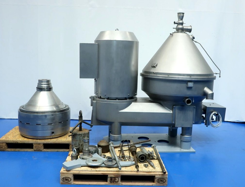 Westfalia MSE 500-01-177 warm milk/whey skimmer, 316SS.