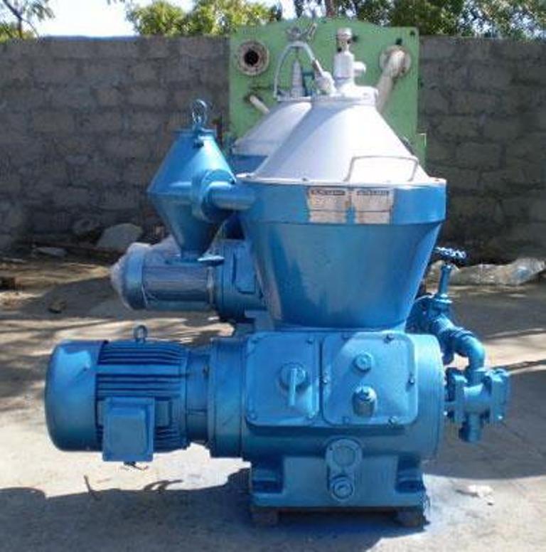 (2) Alfa-Laval WHPX 508 TGD-24-60 oil purifiers, 316SS.