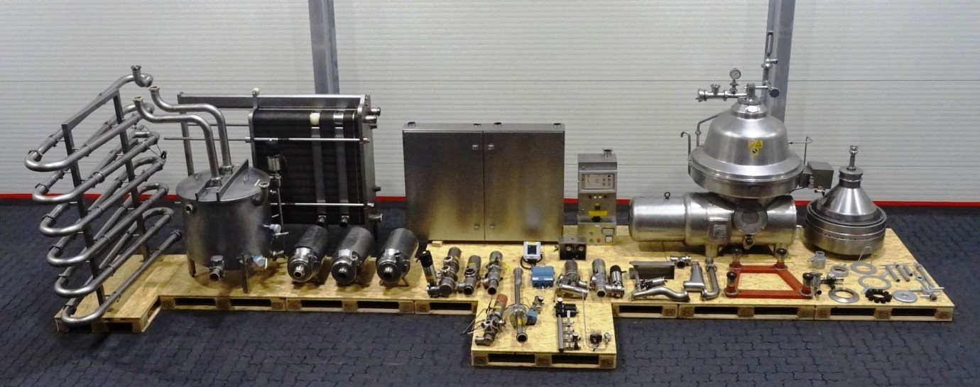 GEA Westfalia 25,000 LPH milk and cream pasteurization plant.