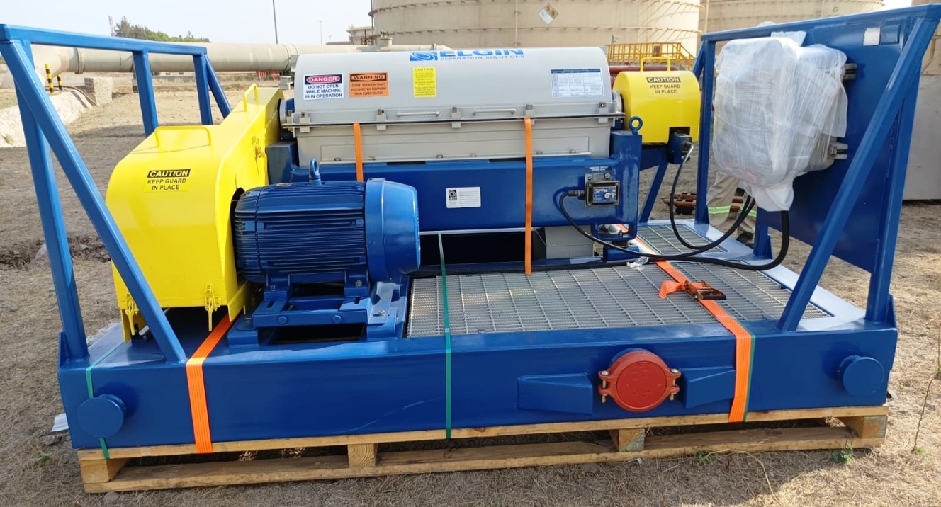 NEW: Kemtron-Elgin ESS-1448-HD2 oilfield decanter centrifuge skid, 316SS.