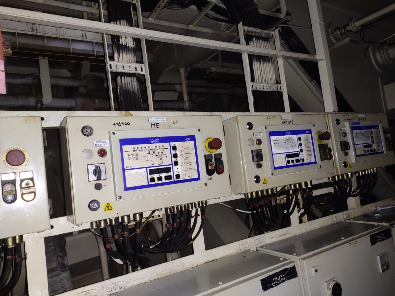 (5) Alfa-Laval EPC-50 control units.