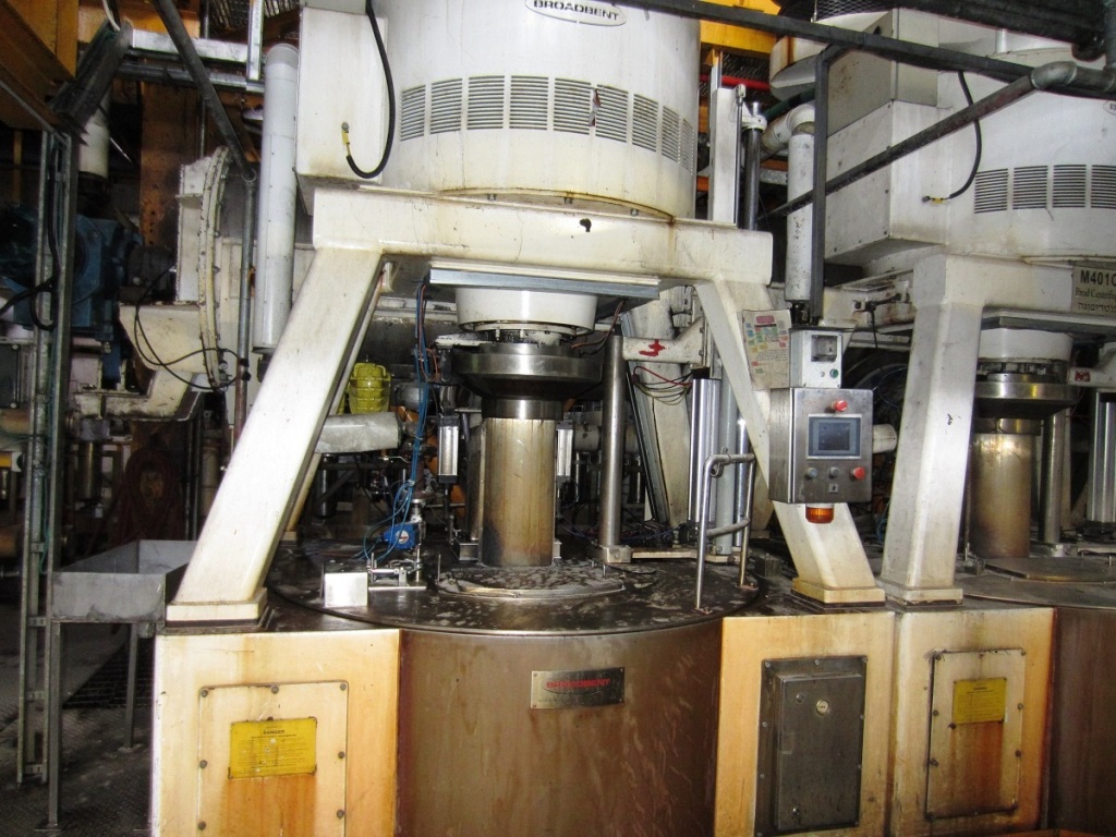 (5) Broadbent C54MT sugar massecuite batch centrifuges, SS.
