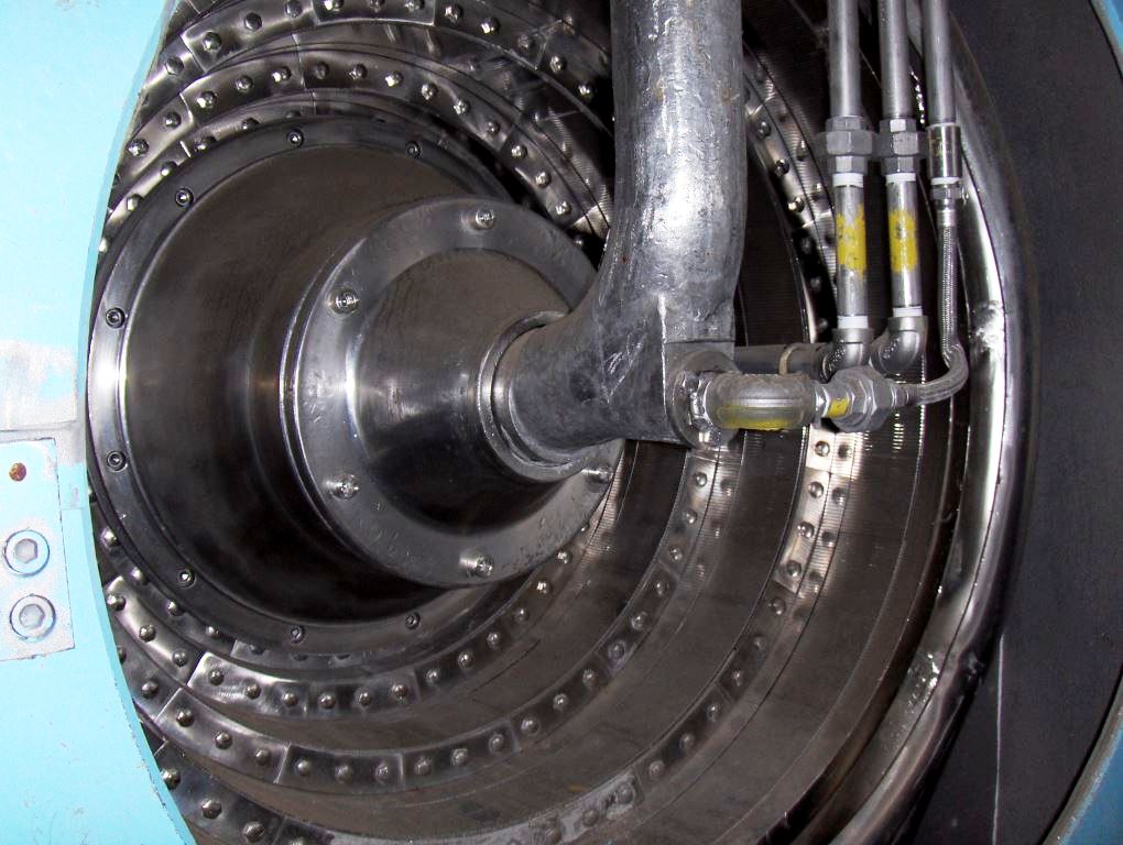 Escher-Wyss P-5 4-stage pusher centrifuge, 316SS.