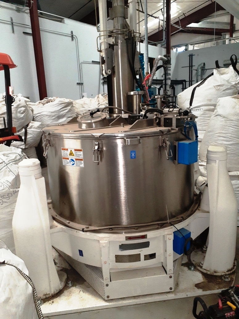 Rousselet Robatel SC-125 Vx R perforate basket centrifuge, 316L SS.
