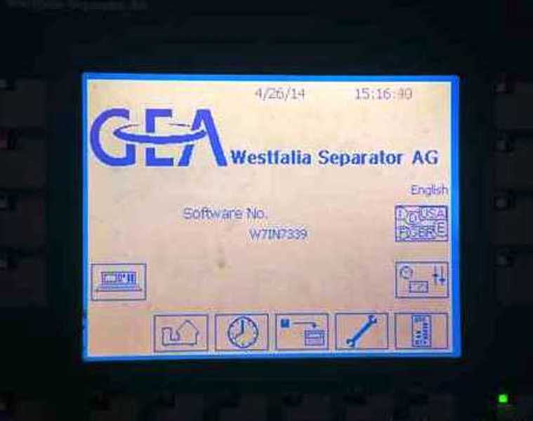 Westfalia SC 120-36-777 self-thinking clarifier, 316SS.