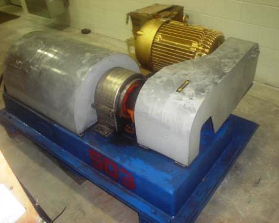 Dorr-Oliver 12L solid bowl decanter centrifuge, 316SS.