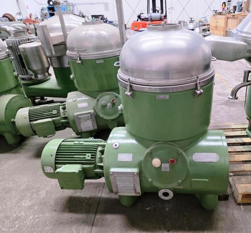 (3) Westfalia RTA 140-51-076 solid bowl separators, 316SS.