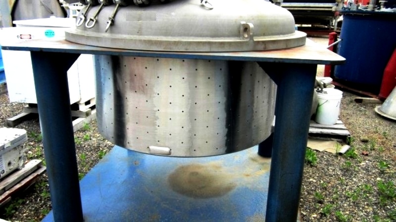 Sanborn 48 x 24 pressurized perforate basket centrifuge, SS.
