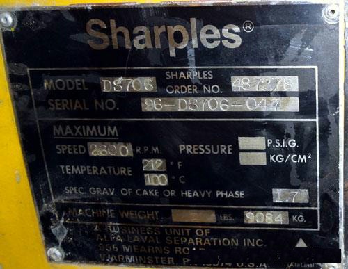 (2) Sharples DS-706 Super-D-Canter centrifuges, 316SS.     