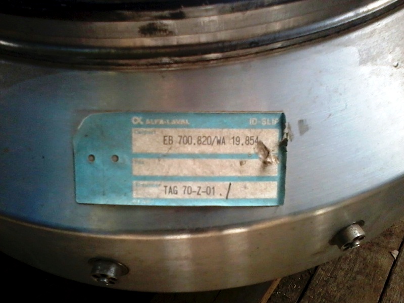 (2) Alfa-Laval FEUX 512U-31C nozzle centrifuges, 316SS.