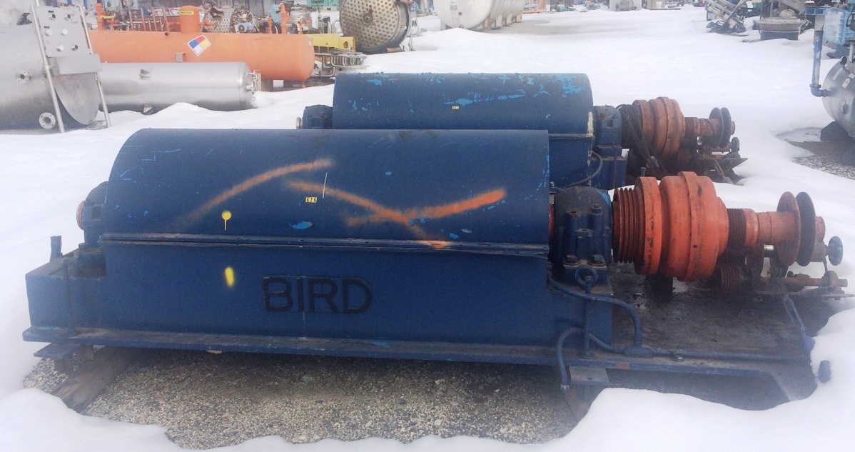 (2) Bird HB-2500 solid bowl decanter centrifuges, 316SS.   