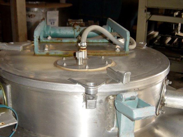 Rousselet DSC 85 AV 1S solid basket centrifuge, 316SS.     