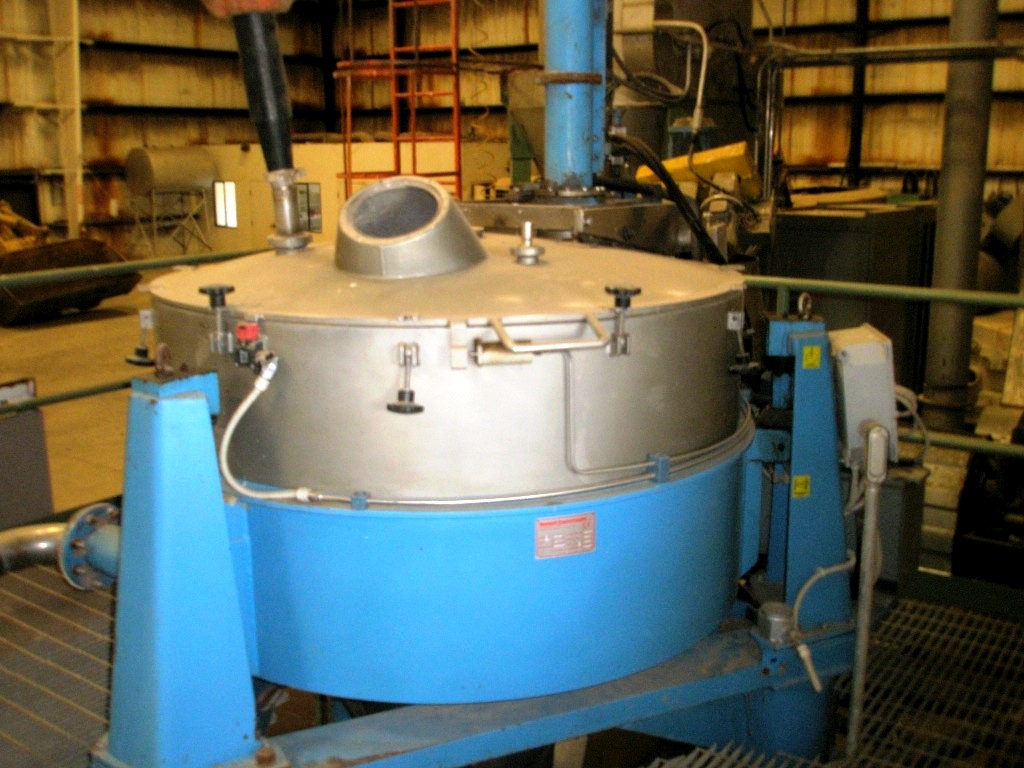 (2) Toniatti 204-REA 1250 x 500mm perforate basket centrifuges, 304SS.