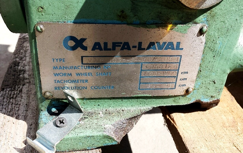 Alfa-Laval MAB 103B-24-60 oil purifier, SS bowl.