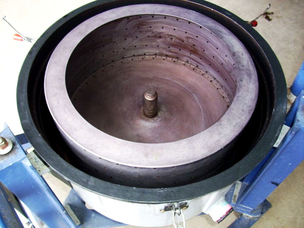 Lavin 20-1160V (20 x 9) perforate basket centrifuge, 316SS.