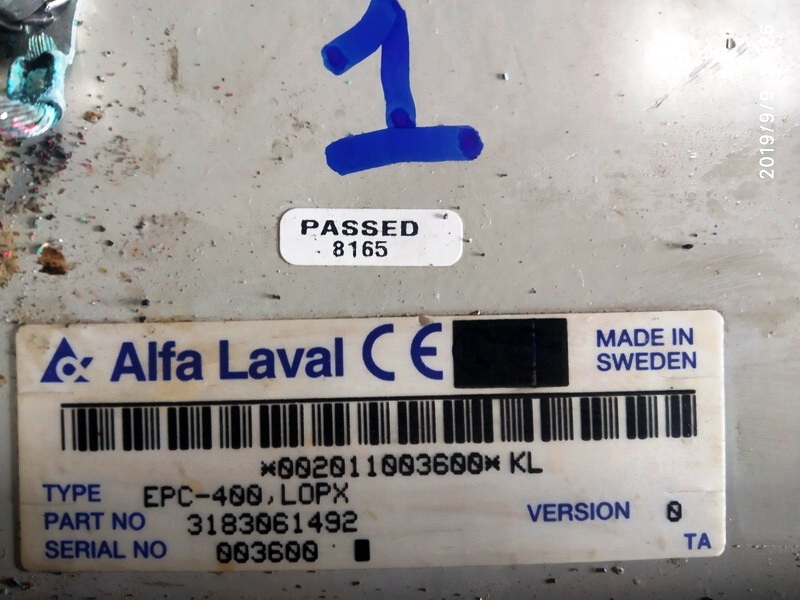 (5) Alfa-Laval EPC-400 control units.