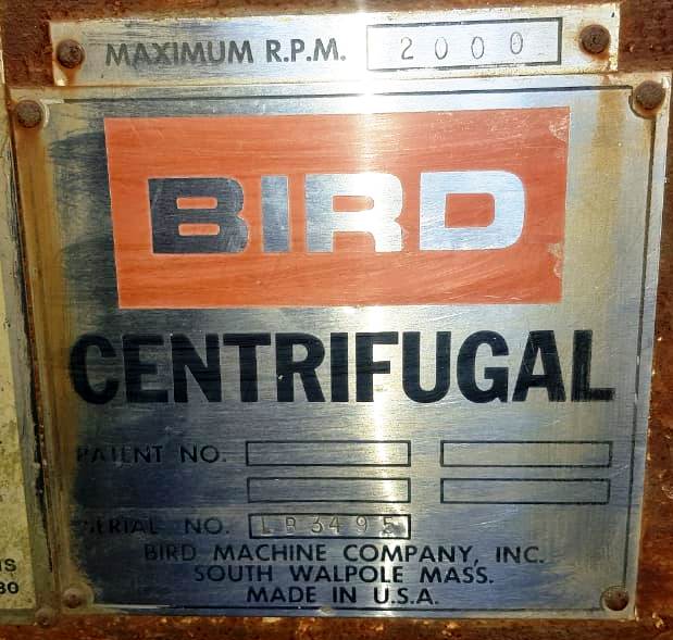 (3) Bird 24 x 38 decanter centrifuge, SS.