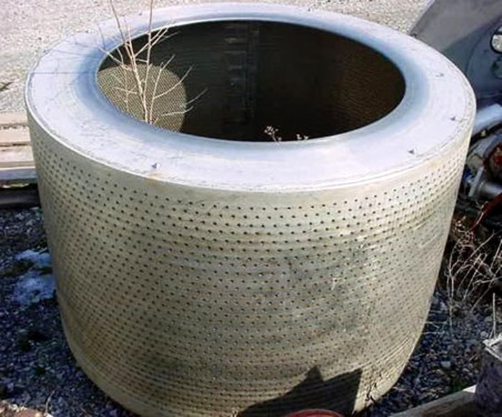 Tolhurst 48 x 24 perforated basket centrifuge, 316L SS.