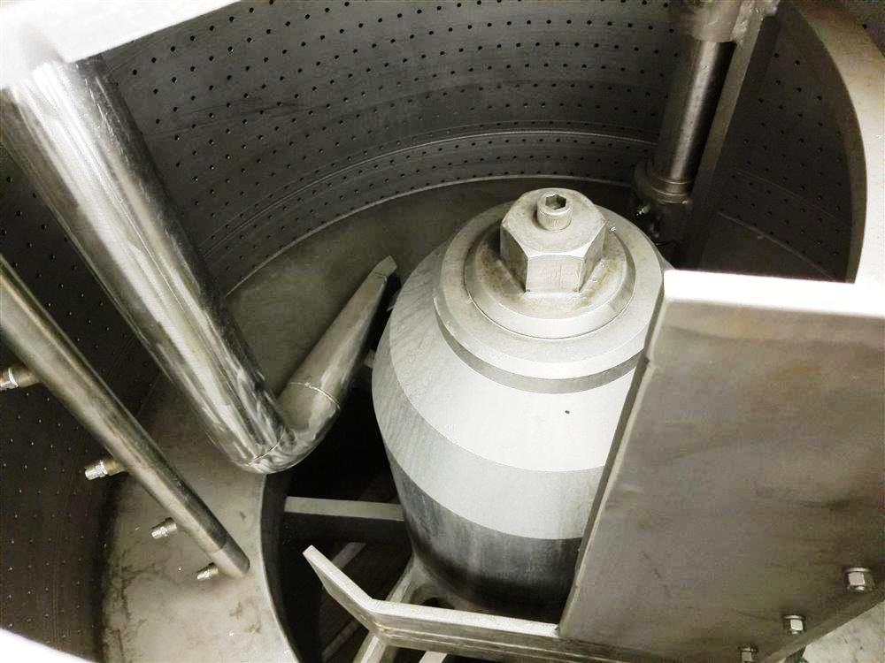 Sharples 48 x 30 perforate basket centrifuge, 316SS.