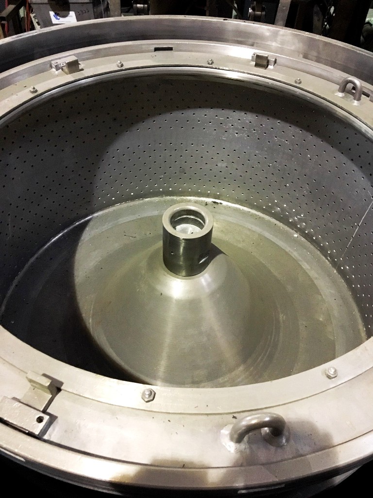 RINA 200F-1000 perforate basket centrifuge, 316SS.