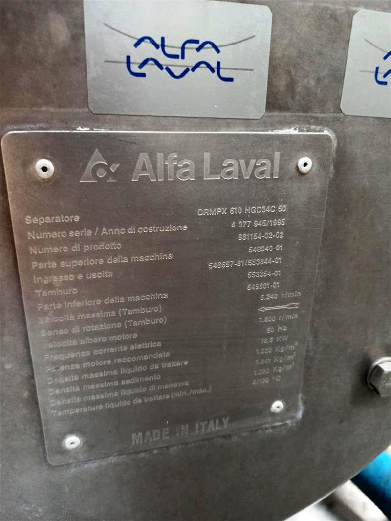 Alfa-Laval DMRPX 610 HGV-34C-50 milk clarifier, 316SS.