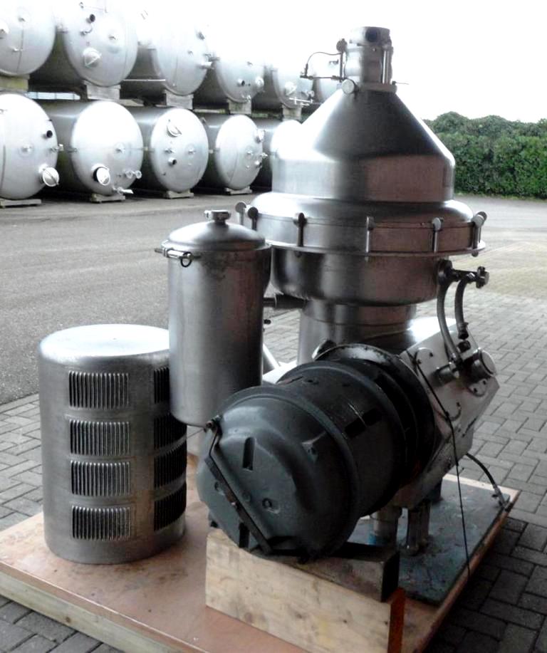 Alfa-Laval MRPX 314 HGV-74C hot milk separator, 316SS.