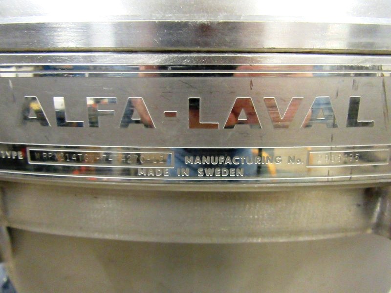 Alfa-Laval MRPX 214 TGV-74 warm milk separator, 316SS.