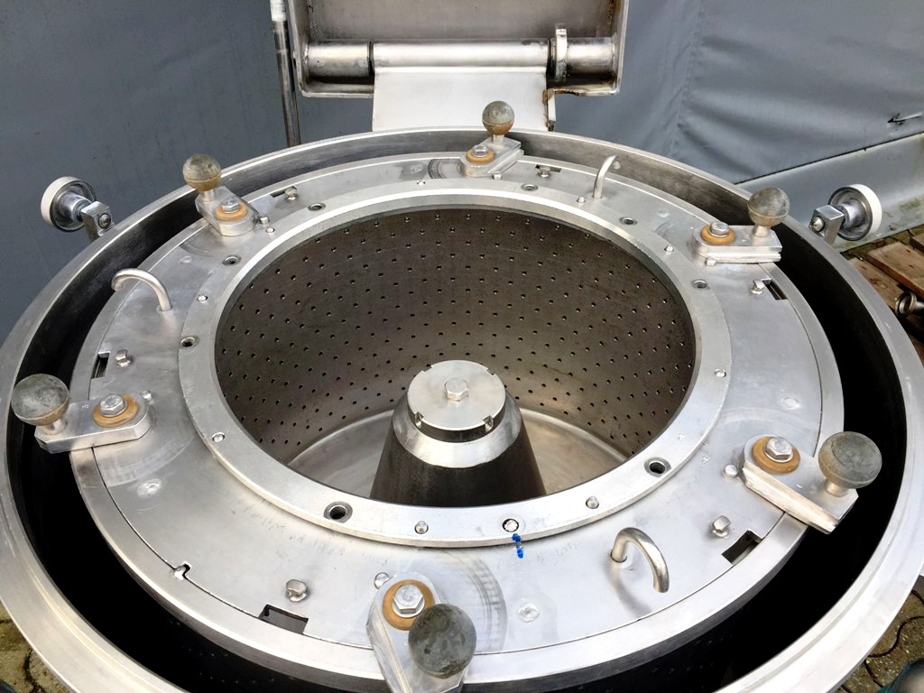 ALA CPT-630, 25 X 16 perforate basket centrifuge, 316SS.
